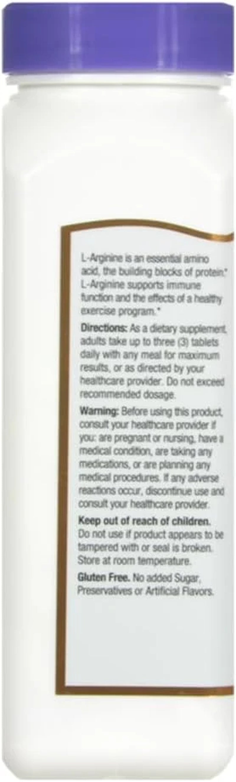 21St Century L-Arginine 1000Mg, Maximum Strength 100 Tablets